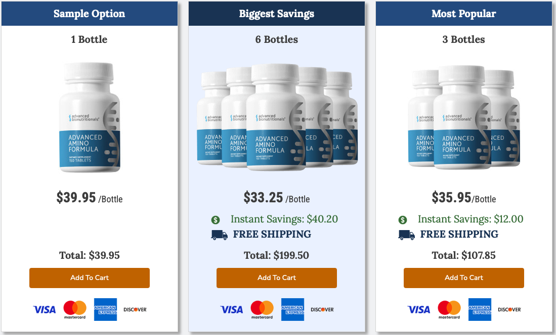 Advanced Amino Formula price